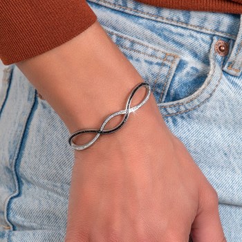 SC Crystal roestvrijstalen armband versierd met fonkelende kristallen