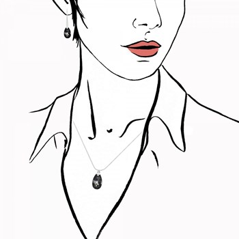 SC Crystal ketting en oorbellen set met fonkelende kristallen