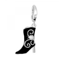Charm botte noir SC Crystal orné de Cristaux scintillants