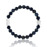 Bracelet Lauren Steven Oeil de Tigre Bleu Buddha 6mm/L