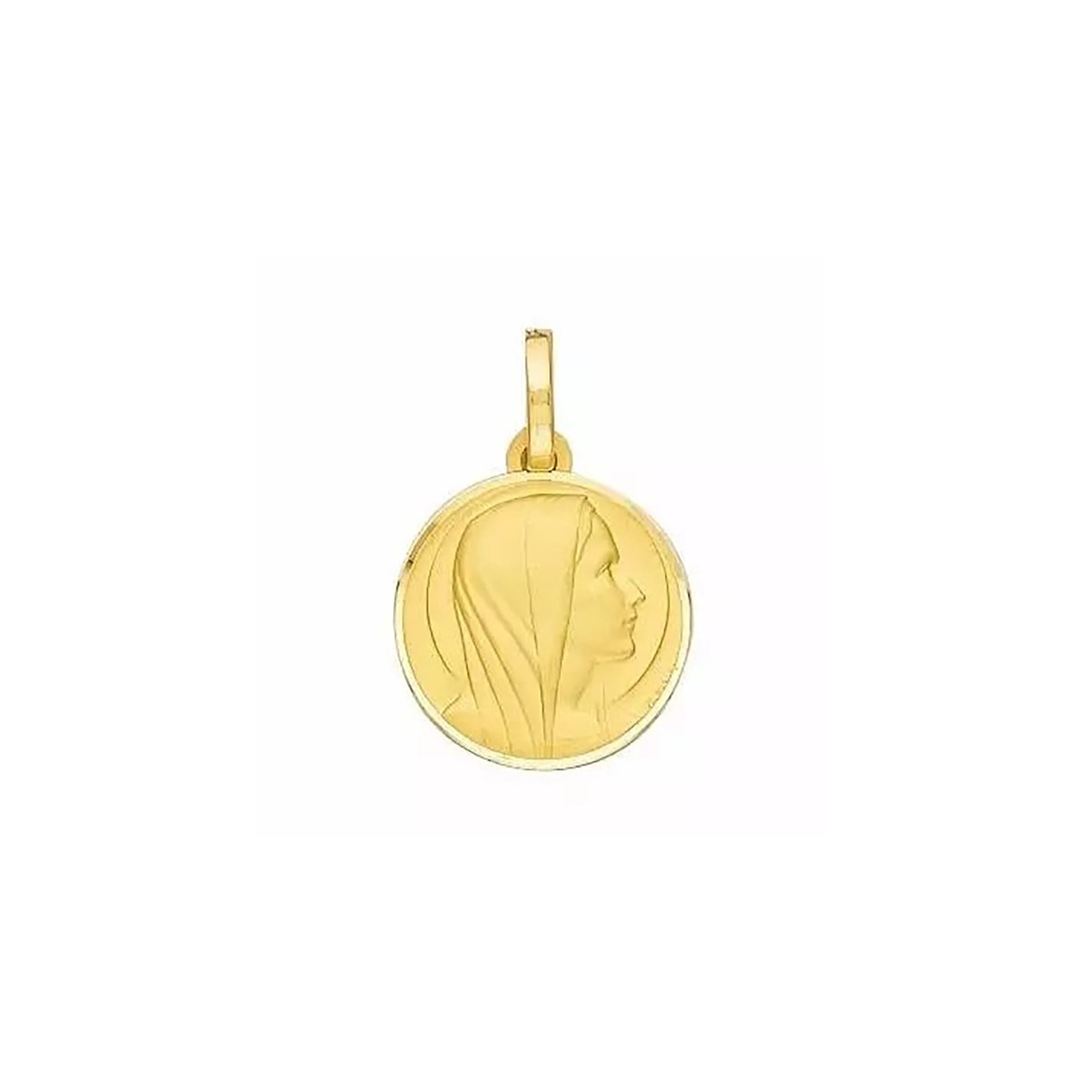 Médaille Brillaxis Vierge profil droit or 18 carats