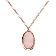 Collier Bronzallure Incanto Oval quartz rose