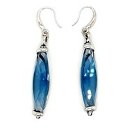 Boucles d'oreilles Marazzini Navette Denim blue