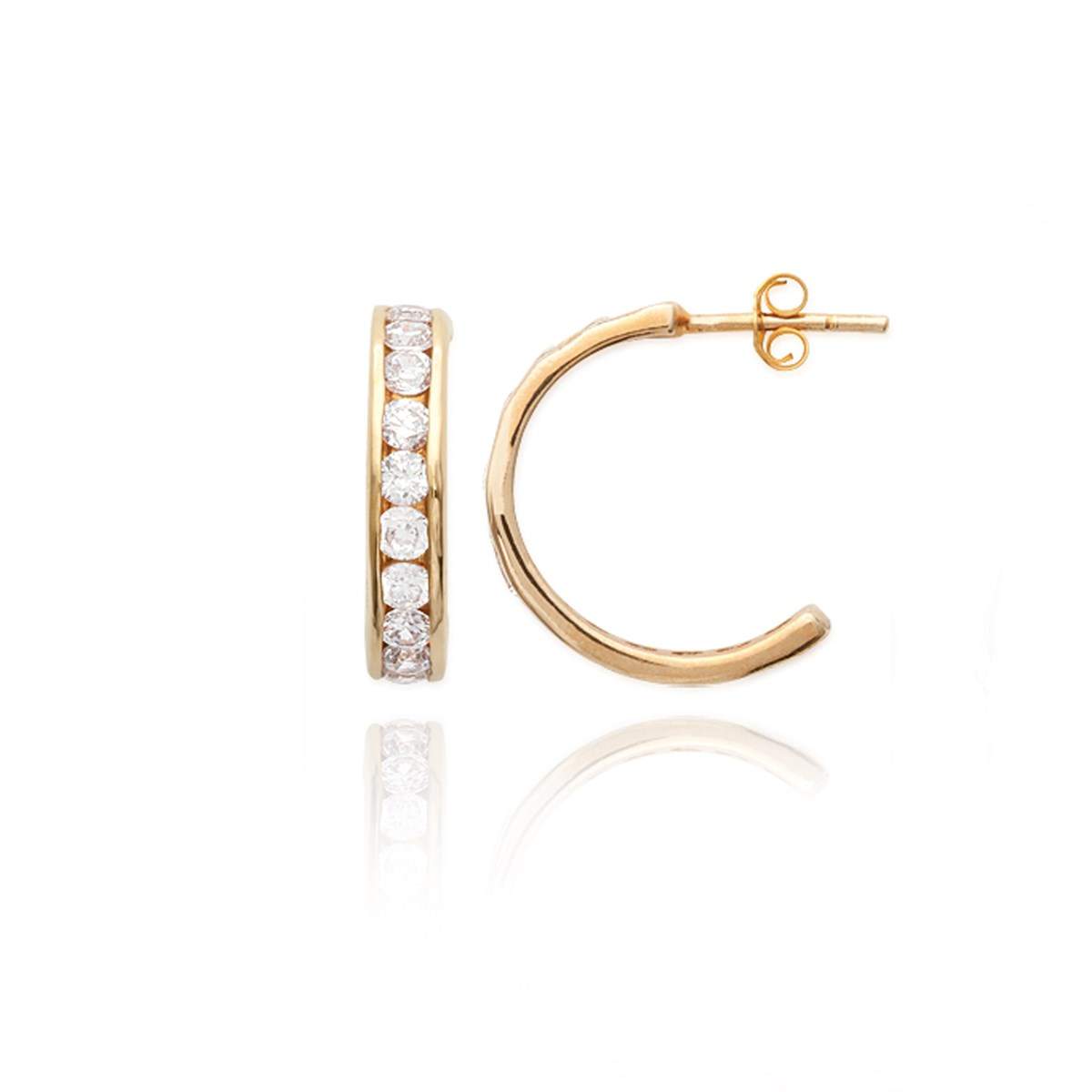 Boucles D'Oreilles Créoles Or DTPsilver - Épaisseur 1.5mm, Diamètre 8-80mm