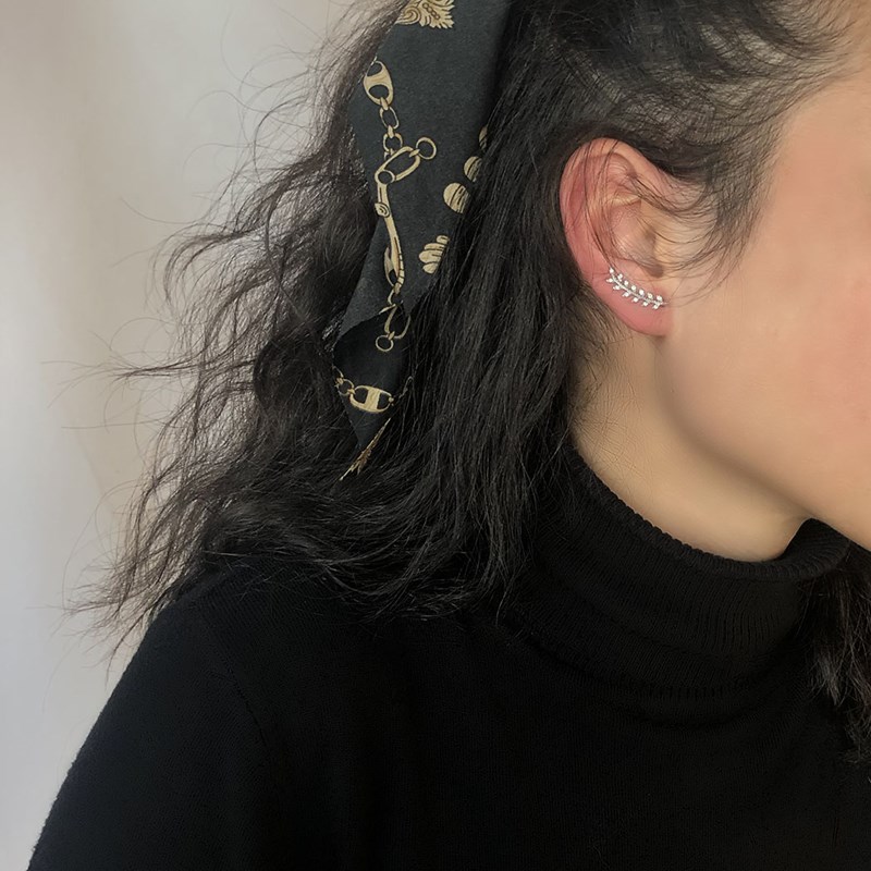 Boucles d'oreilles earlobe LAURIER - Lorenzo R - vue 3
