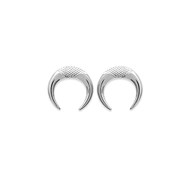 Boucles d'oreilles rondes plaqué or ou argent CORNES - Lorenzo R