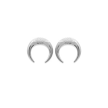 Boucles d'oreilles rondes plaqué or ou argent CORNES - Lorenzo R