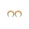 Boucles d'oreilles rondes plaqué or ou argent CORNES - Lorenzo R - vue V1