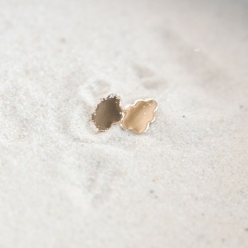 Boucles d'oreilles puces plaqué or ou argent NUAGE - Lorenzo R