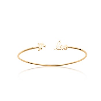 Armband in zilver of geelgoud verguld IN LOVE - Lorenzo R