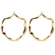 Boucles d'oreilles créoles en plaqué or ou en argent AKARI - PD Paola