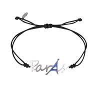 Bracelet cordon en argent 'Paris' - Virginie Carpentier