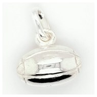 Pendentif ballon de rugby argent