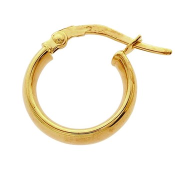 4mm thick yellow gold Brillaxis hoop earrings