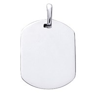Pendentif Brillaxis plaque en argent rhodié