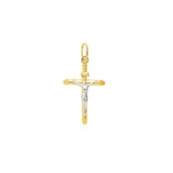 Croix Christ or jaune / blanc