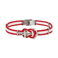 Bracelet Elden Ancre Doni rouge/blanc
