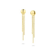 Boucles d'oreilles Brillaxis pastille ronde pampille