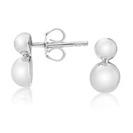 Boucles d'oreilles Brilllaxis boules argent 4 et 6mm