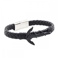 Bracelet Homme METRONHOMME Cuir Noir