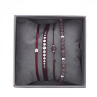 Bracelets Les Interchangeables Strass Box Mini Glam rose bordeaux