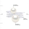 Bague DUO Perles d'Eau Douce 7 et 9 mm Blanches Joaillerie Argent 925 - vue V3