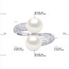 Bague TOI ET MOI 2 Perles d'Eau Douce 9-10 mm Blanches Joaillerie Argent 925 - vue V3