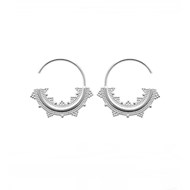 Boucles d'oreilles créoles plaqué or ou argent ILONA - Bijoux Privés Discovery