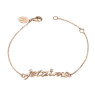 Bracelet chaîne 'je t'aime' en or 18K - Virginie Carpentier