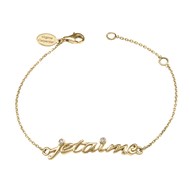 Bracelet chaîne 'je t'aime' en or 18K - Virginie Carpentier
