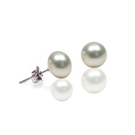 Boucles d'oreilles Femme en Perles de culture d'eau douce blanches et Argent 925/1000
