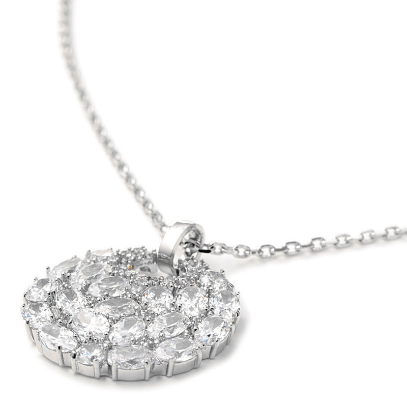 Collier Plaqué Rhodium et Cubic Zirconia Blanc - vue 2