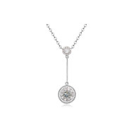 Collier Cristal Cubic Zirconia Blanc et Plaqué Rhodium