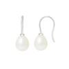 Boucles d'Oreilles à crochets Perles de Culture Blanches et or Blanc 375/1000 - vue V1