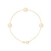 Bracelet Femme 3 Perles de culture d'eau douce Rose Naturel AA et Or jaune 750/1000 - vue V1