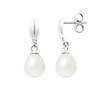 Boucles d'Oreilles Perles de Culture Blanches et or Blanc 375/1000 - vue V1