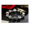 Bracelet Femme Charm's Coeur orné de cristal de Swarovski Gris et plaqué Argent - vue V2