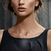Collier ras du cou Femme 5 Perles de culture d'eau douce Blanche 7 mm AA et Or Blanc 750/1000 - vue V2