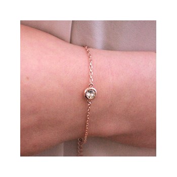 Bracelet Birth Stone  - Or Rosé et Cristal