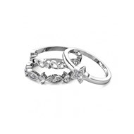 Bague Solar - Argenté et Cristal