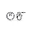 Boucles d'oreilles Eliza - Argenté et Cristal - vue V1