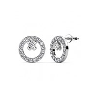 Boucles d'oreilles Eliza - Argenté et Cristal
