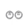 Boucles d'oreilles Eliza - Argenté et Cristal - vue V2