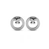 Boucles d'oreilles Eliza - Argenté et Cristal - vue V4