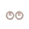 Boucles d'oreilles Eliza - Or Rosé et Cristal - vue V2