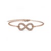 Bracelet Infinity Eight - Or Rosé et Cristal - vue V1