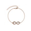 Bracelet Infinity Eight - Or Rosé et Cristal - vue V2