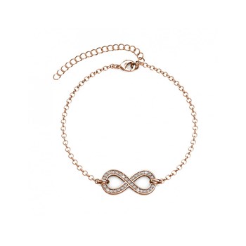 Infinity Eight Bracelet - Rose Gold and Crystal