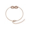 Bracelet Infinity Eight - Or Rosé et Cristal - vue V3