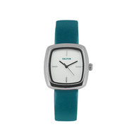 Montre Square vert bracelet cuir